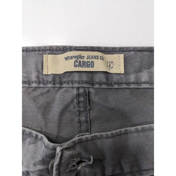 Wrangler Camo Jeans Men's 40x30 Dark Gray Cargo Cotton Work/Fish/Hunting Pants - Picture 9 of 13